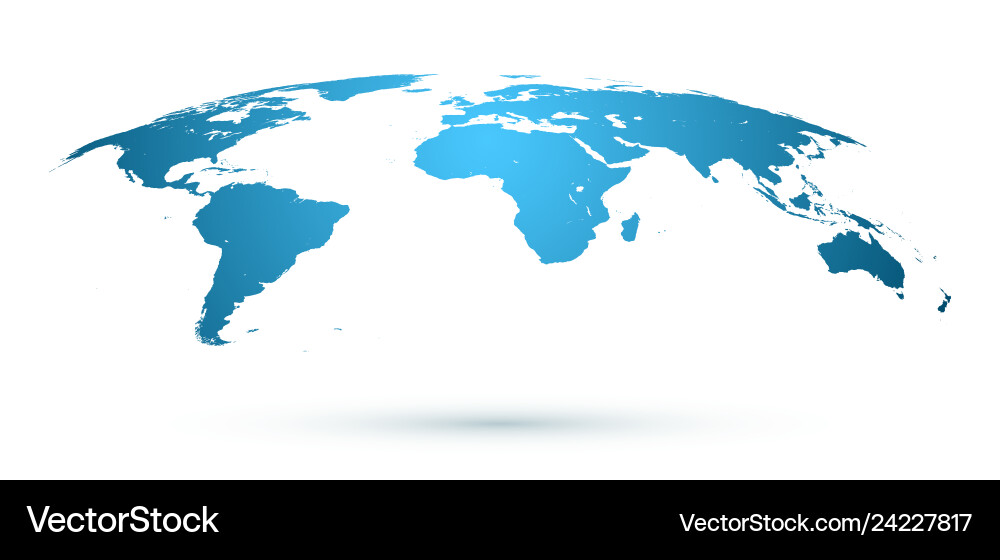 World map isolated on white background in blue World map isolated on white background in blue vector image