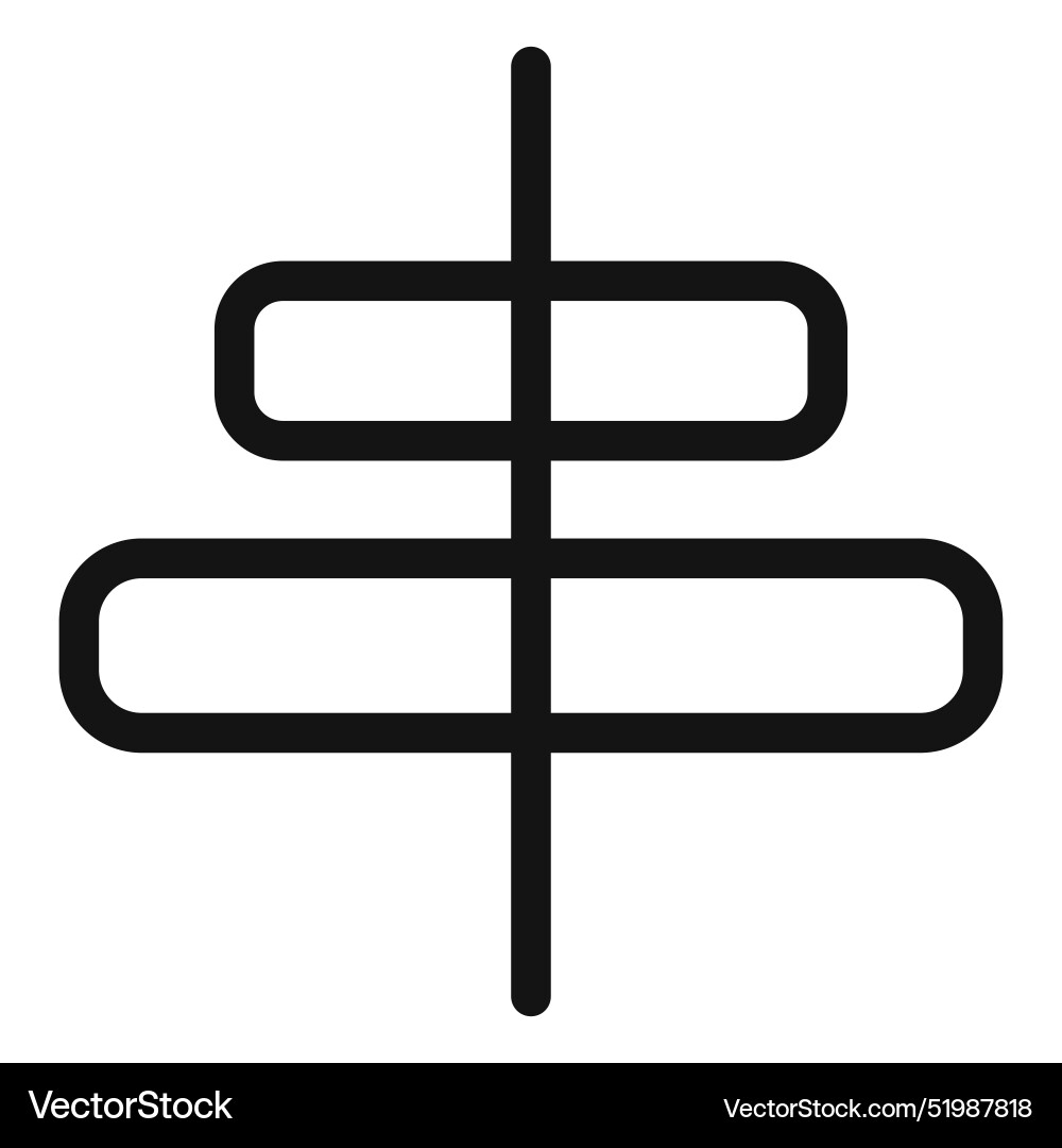Align center icon for text formatting tools Align center icon for text formatting tools vector image