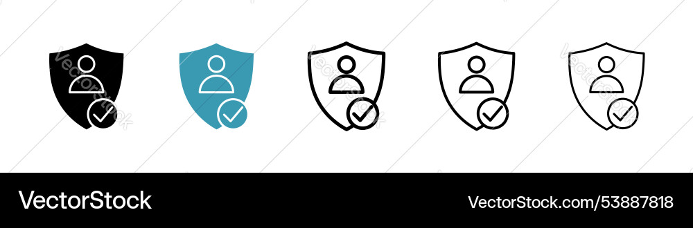 Authentication icon set Vector Image