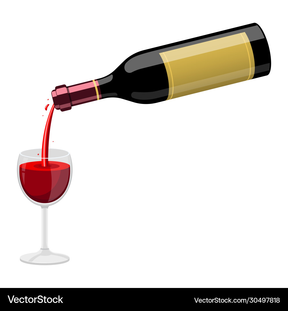 Bottle wine Royalty Free Vector Image - VectorStock