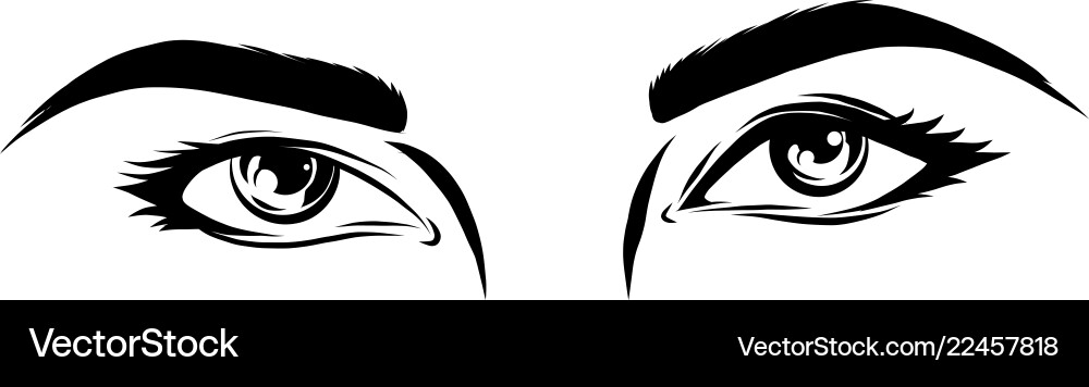 Schöne Frauen Augen mit Make Schöne Frauen Augen mit Make vektorbild