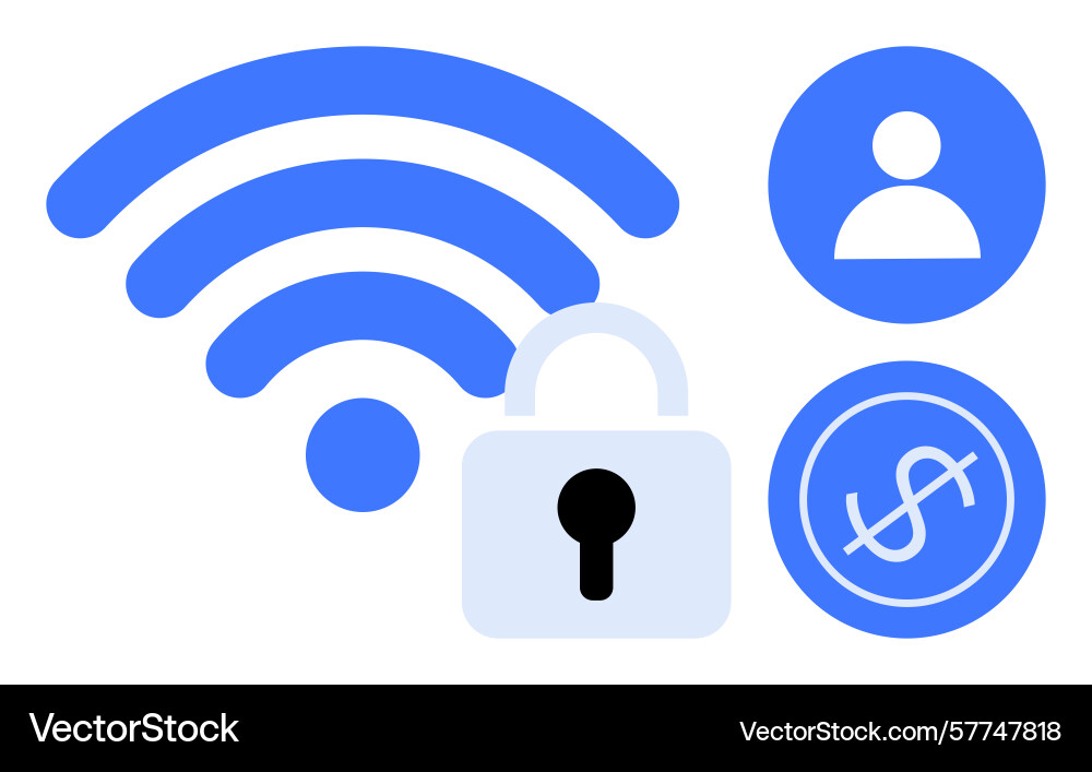 Secure wireless connection user privacy vector image