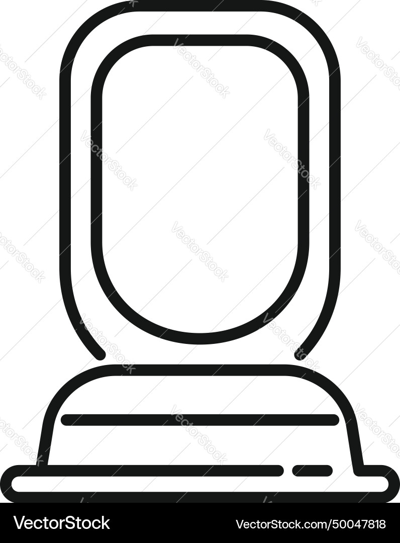 Spiegel Bar-Code-Scanner-Symbol Umriss Spiegel Bar-Code-Scanner-Symbol Umriss vektorbild