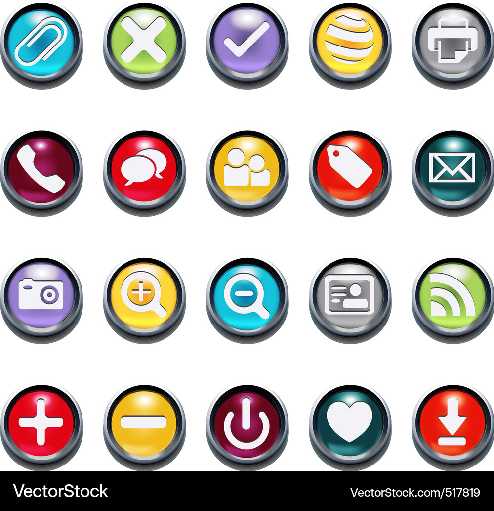 3d web icons Vector Image