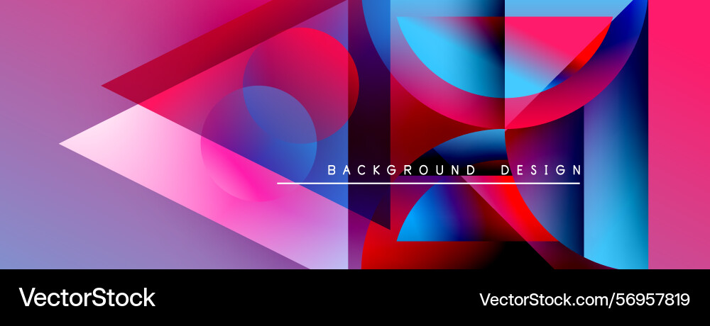 Abstract geometric shapes overlap creating vector image