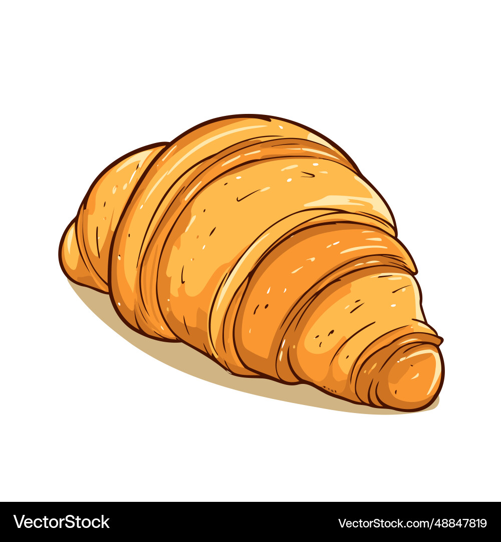 Croissant icon Royalty Free Vector Image - VectorStock