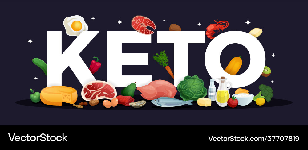 Keto diet background Keto diet background vector image