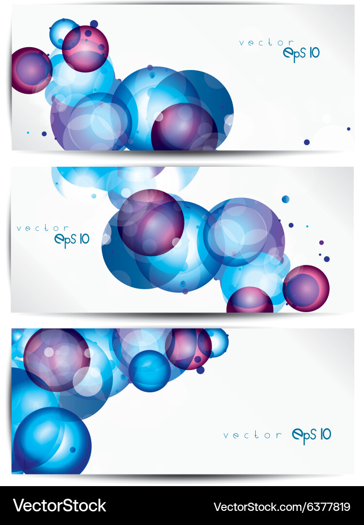 Set of abstract colorful web headers and cards Vector Image
