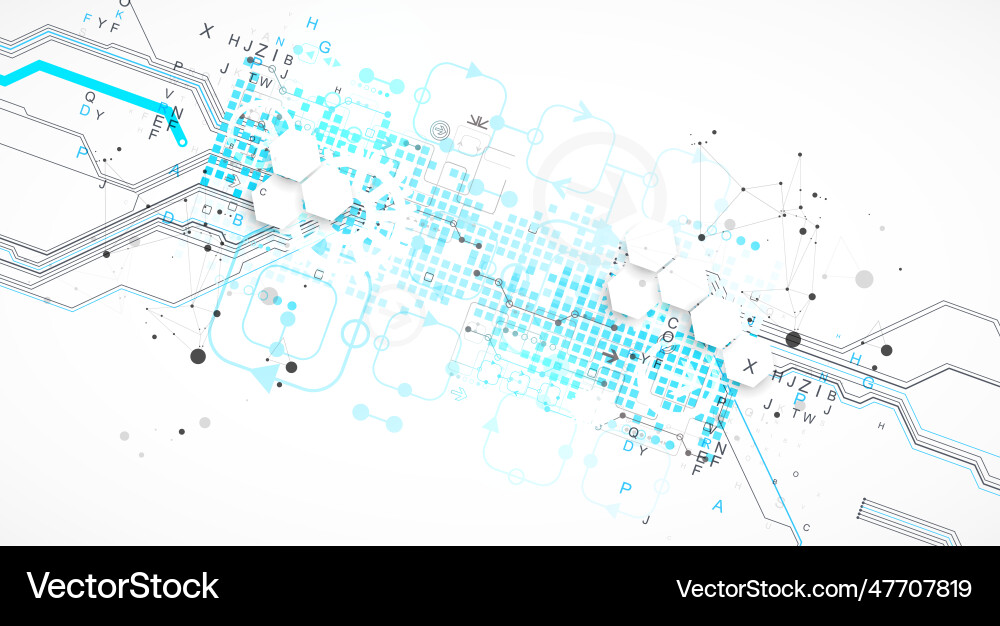 Technological Circuit Background vector image