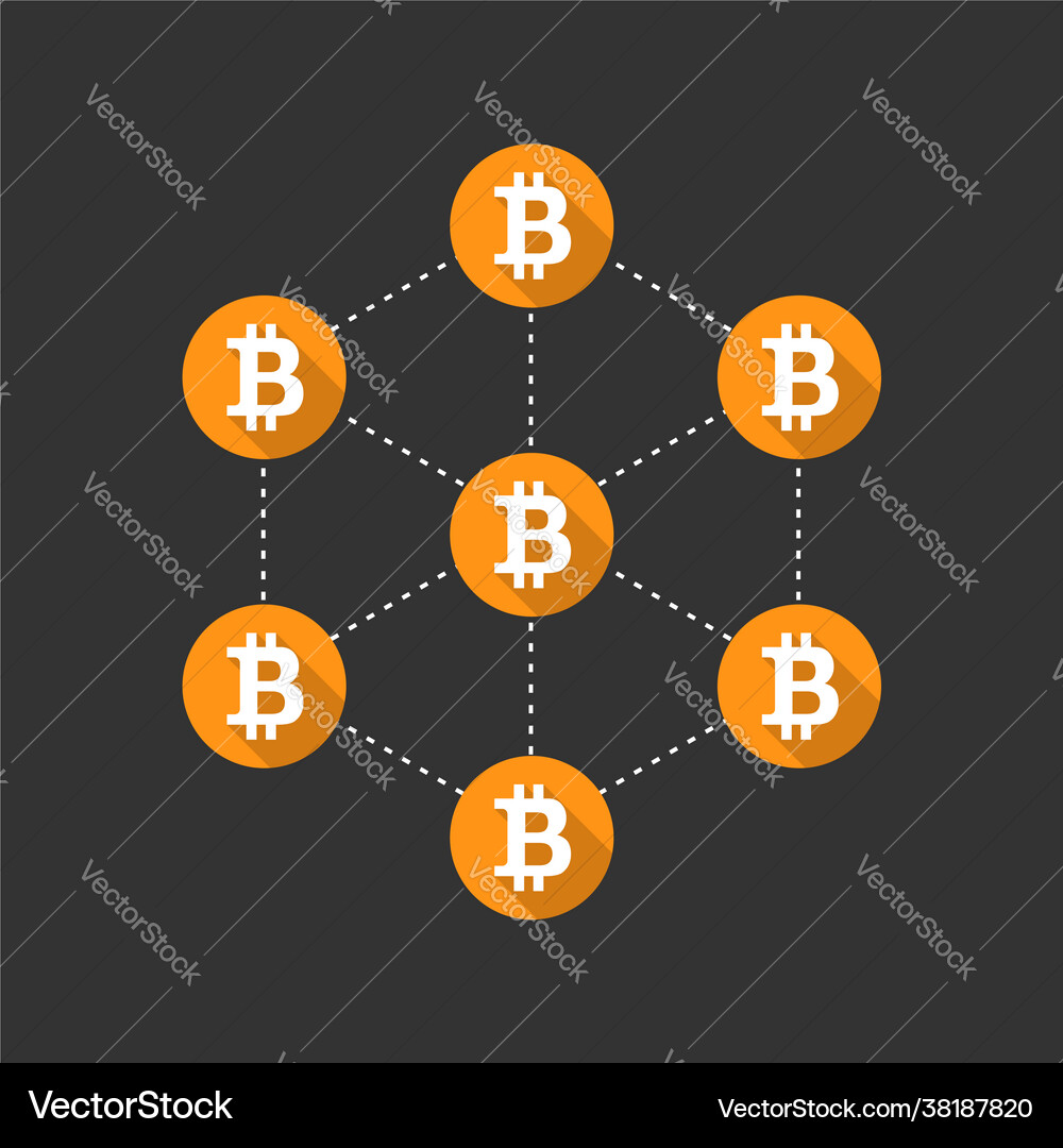 Bitcoin network block blockchain node p2p protocol – Royalty-Free Vector |  VectorStock