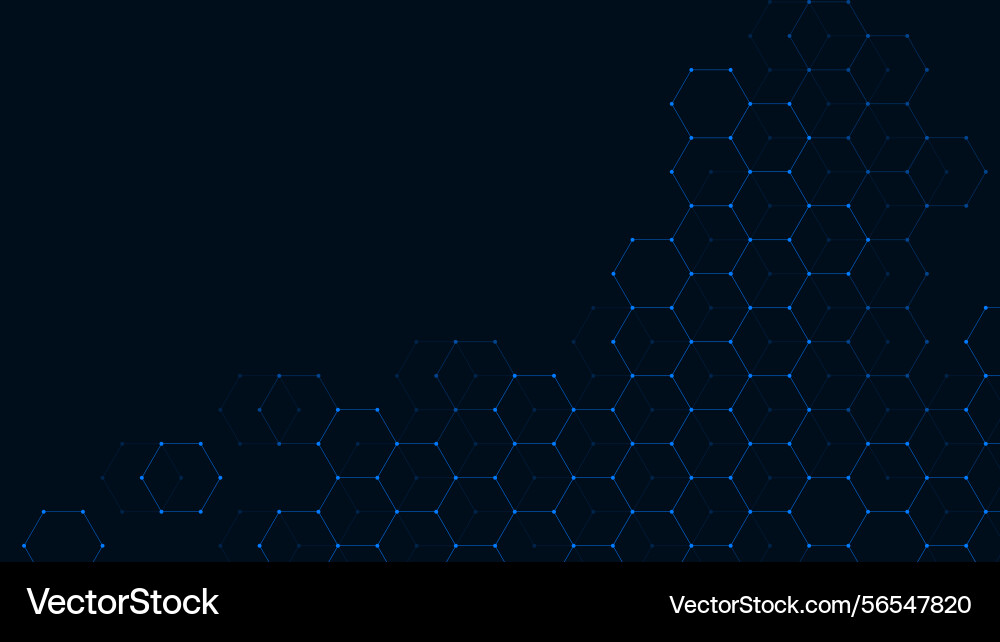 Digital technology abstract hexagons background Digital technology abstract hexagons background vector image