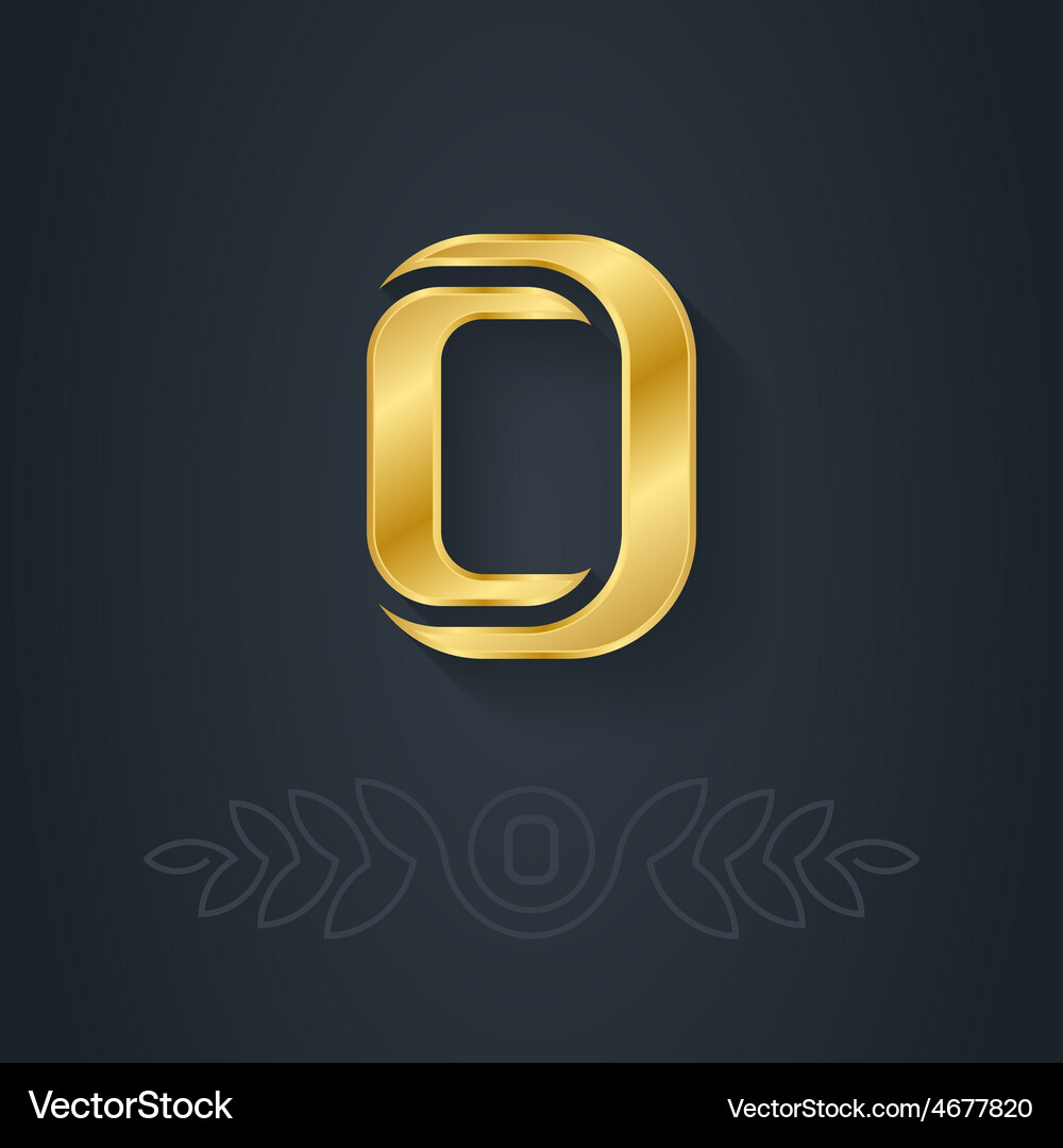 Letter o template for company logo with monogram Vector Image