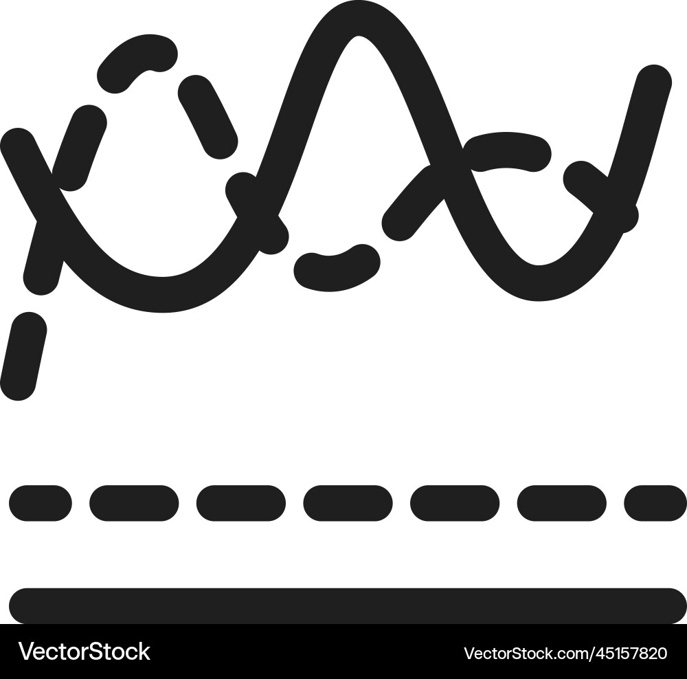 Linear chart icon data comparison presentation Linear chart icon data comparison presentation vector image