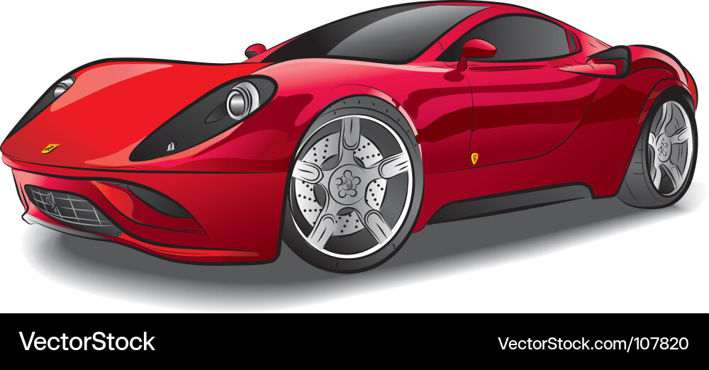 Red Luxury Car Illustration vector image