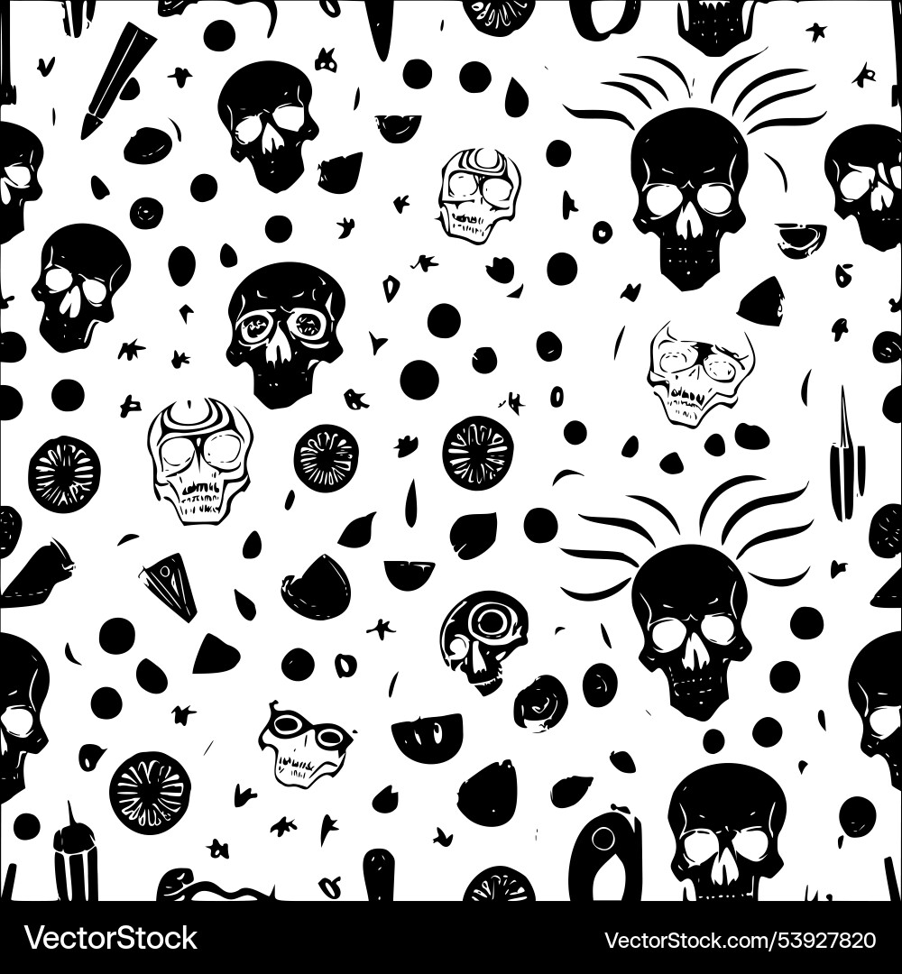 Zombie abstract pattern seamless Vector Image