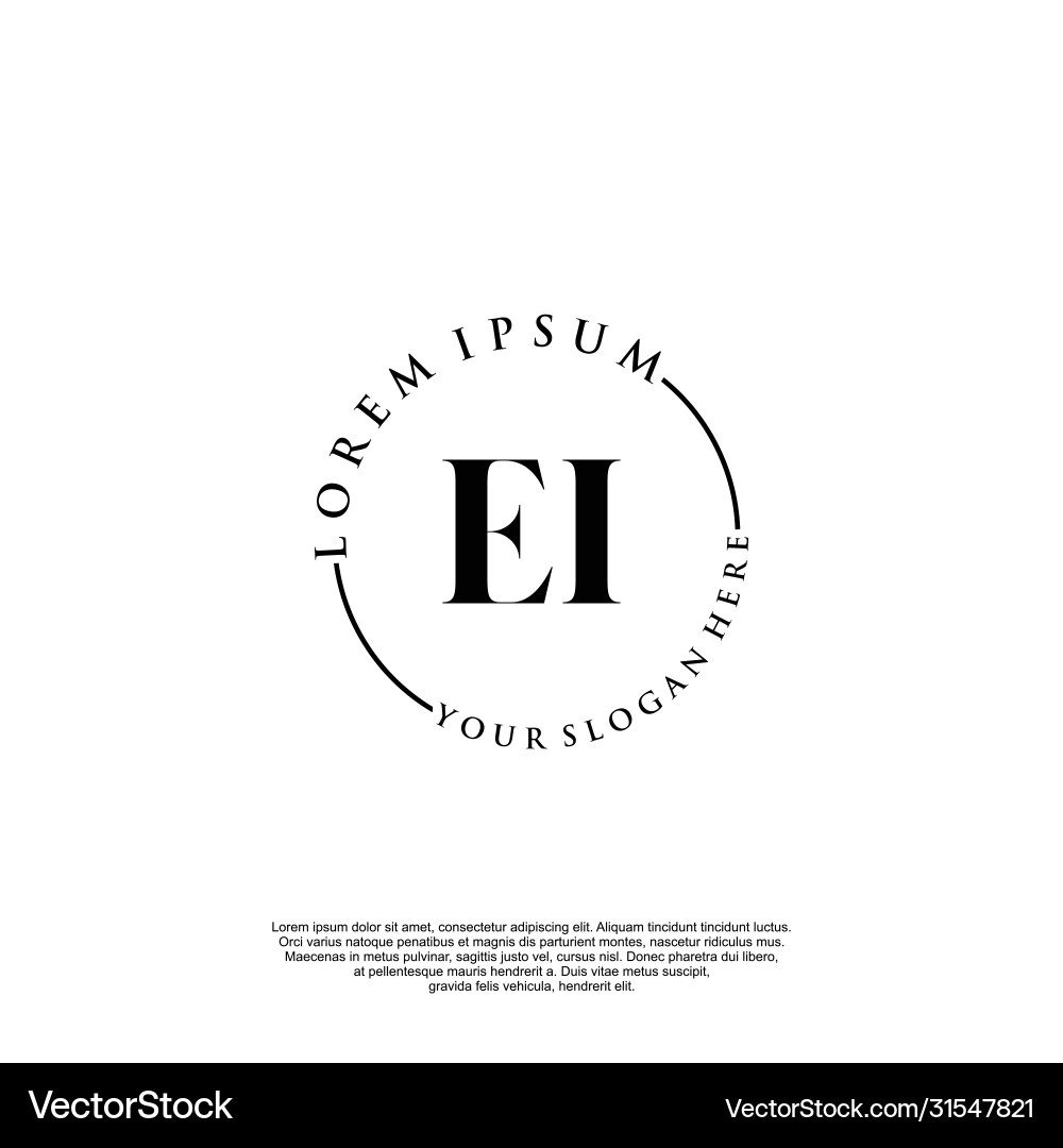 Elegant Initial Logo - Script Style vector image