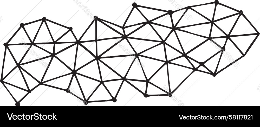 Interconnected Node Structure Vector Image
