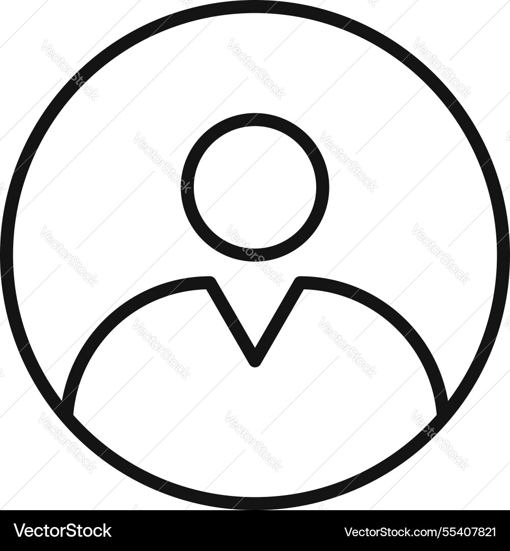 User icon simple thin line Vector Image