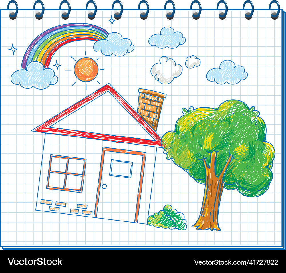 A notebook with doodle sketch design A notebook with doodle sketch design vector image