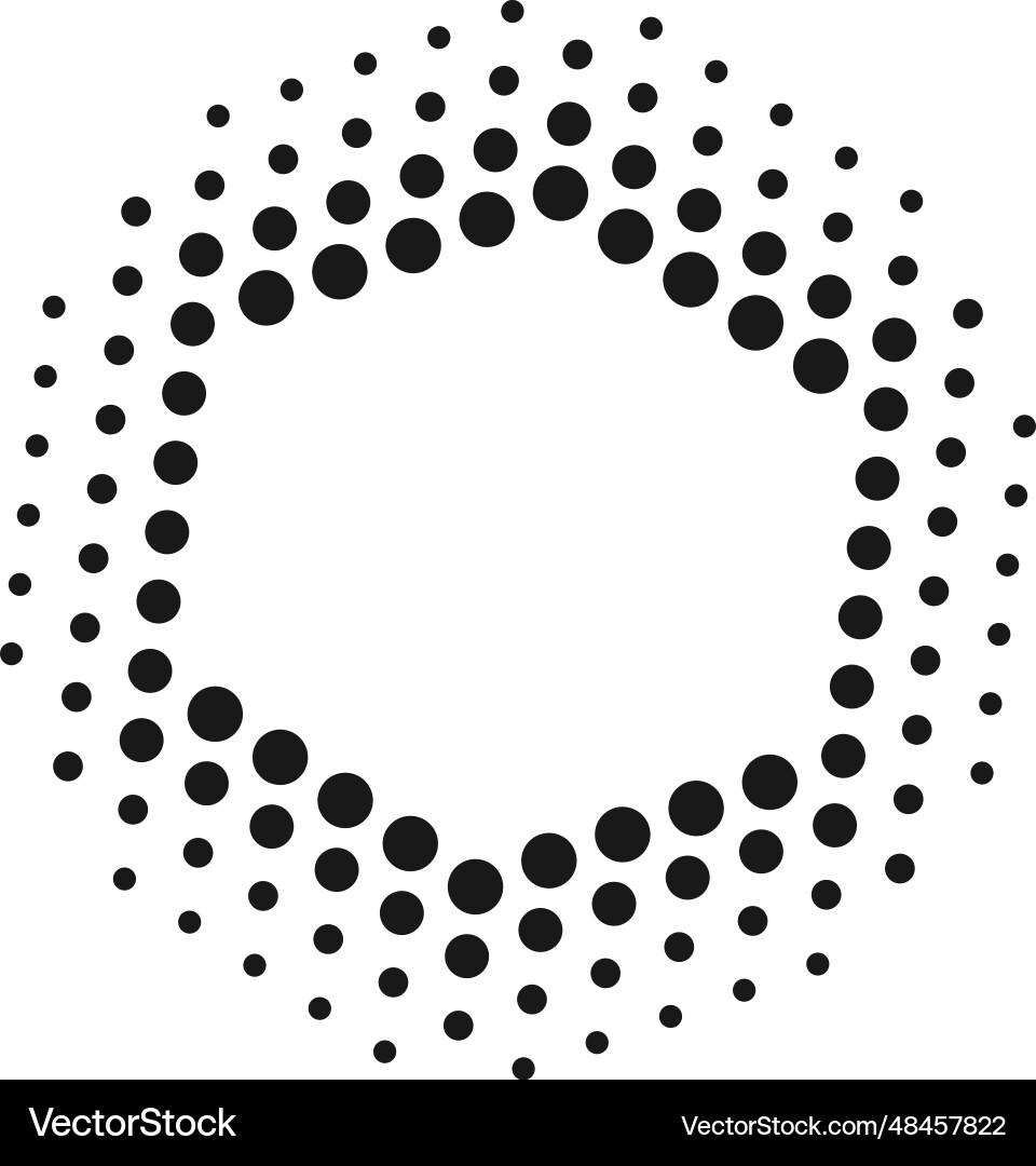 Abstract halftone frame with blank space hexagon Abstract halftone frame with blank space hexagon vector image