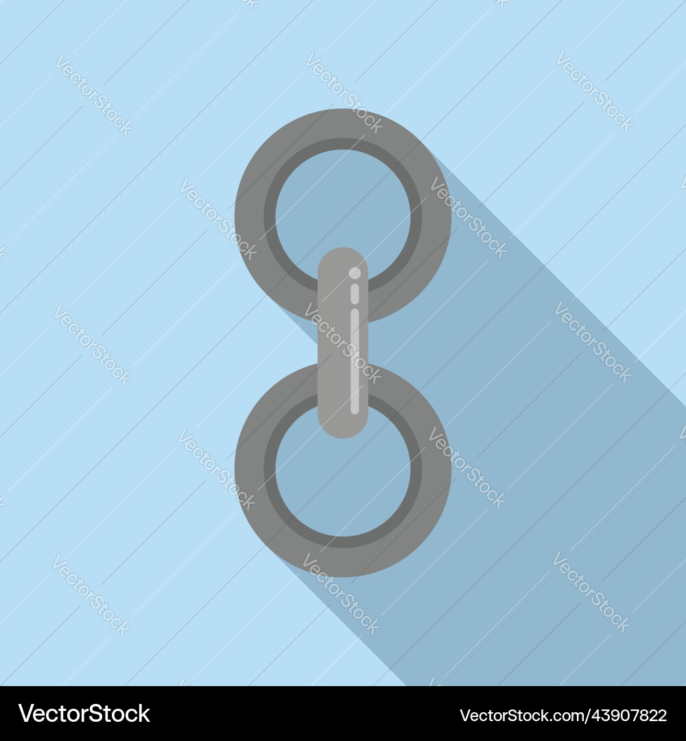 Chain object icon flat web link Chain object icon flat web link vector image