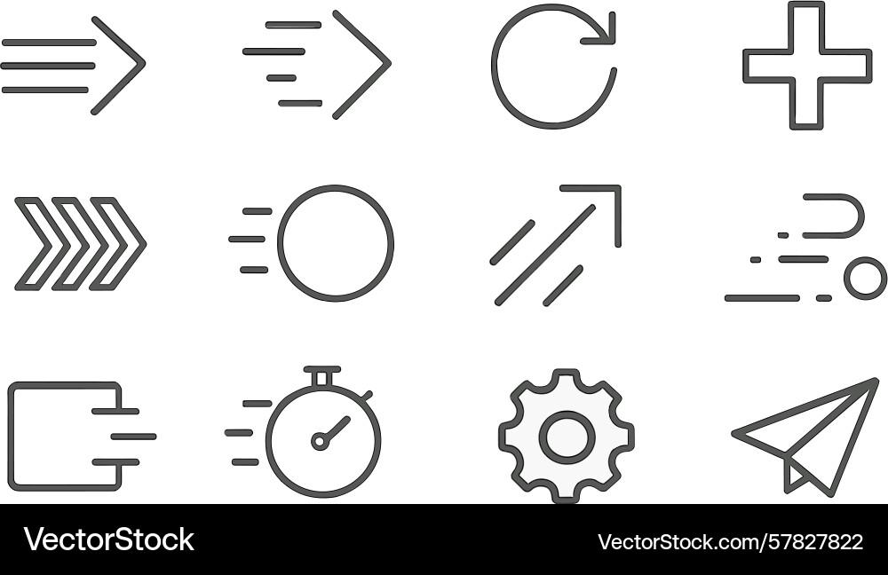 Collection of minimal web icons for user interface Collection of minimal web icons for user interface vector image