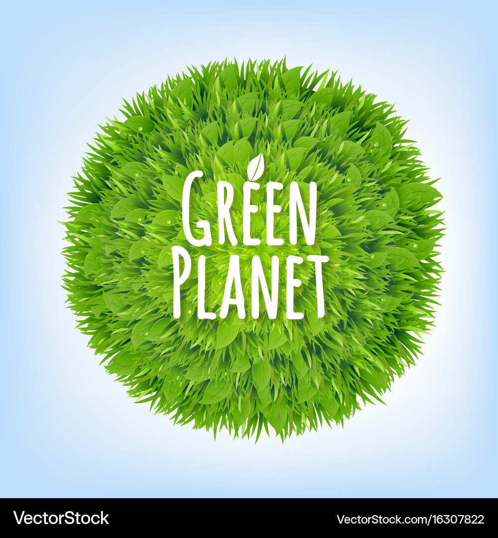 Green planet Royalty Free Vector Image - VectorStock