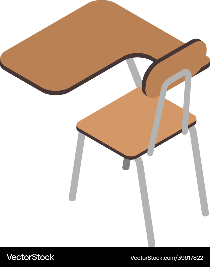 Isometric school desk vector image