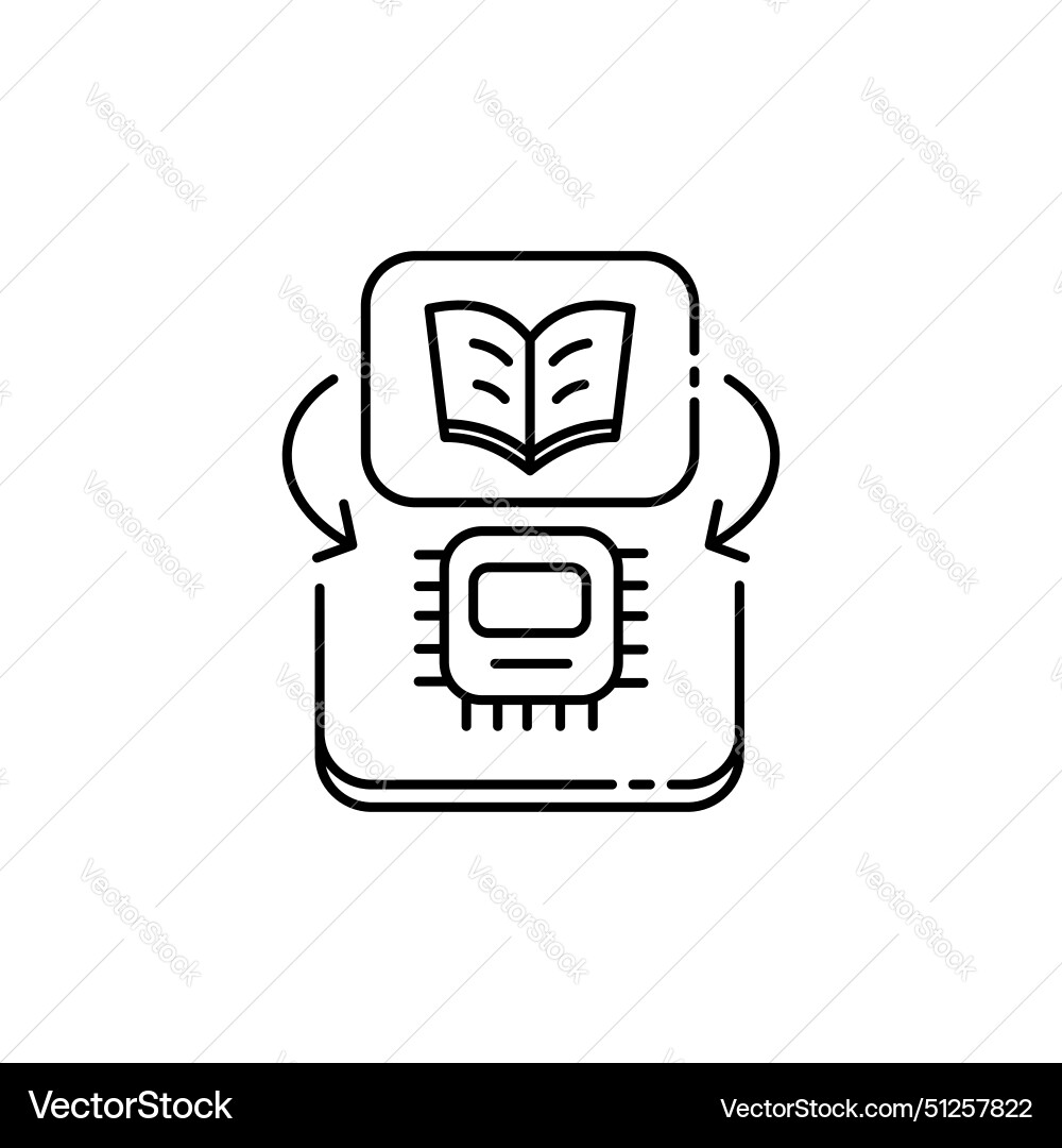 Machine learning ai and data analysis icon design Vector Image
