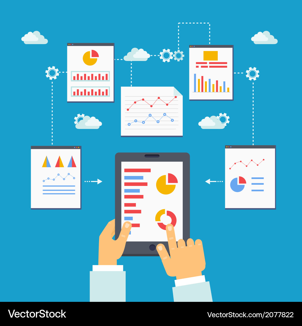 Mobile Analytics & Optimization vector image
