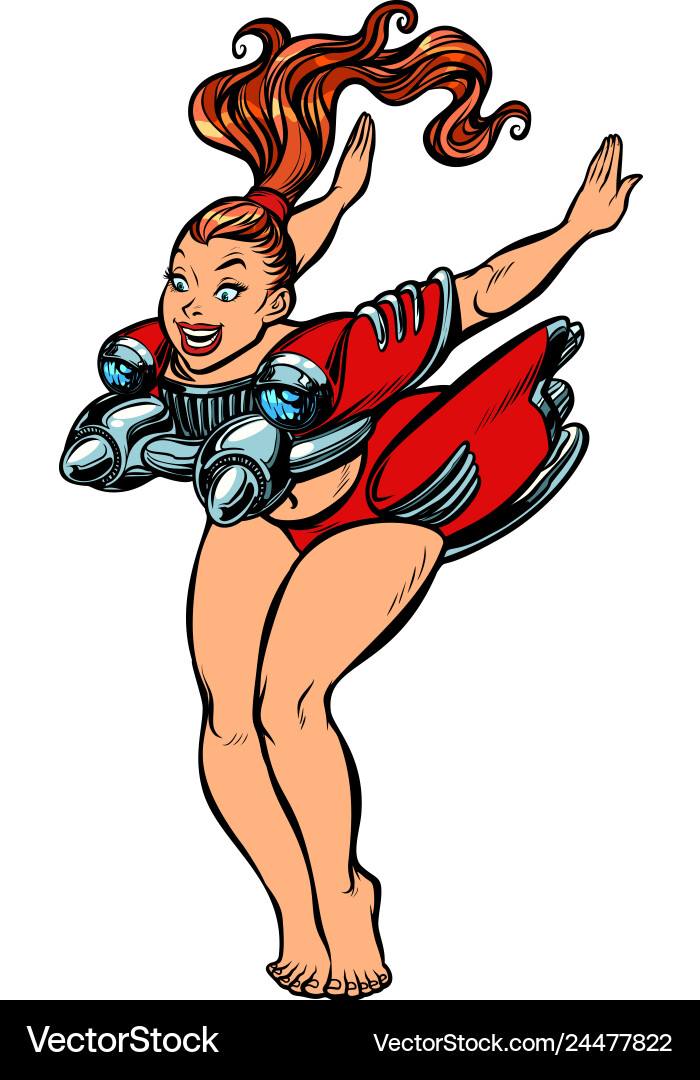 Pin up girl car retro isolate on white background Pin up girl car retro isolate on white background vector image
