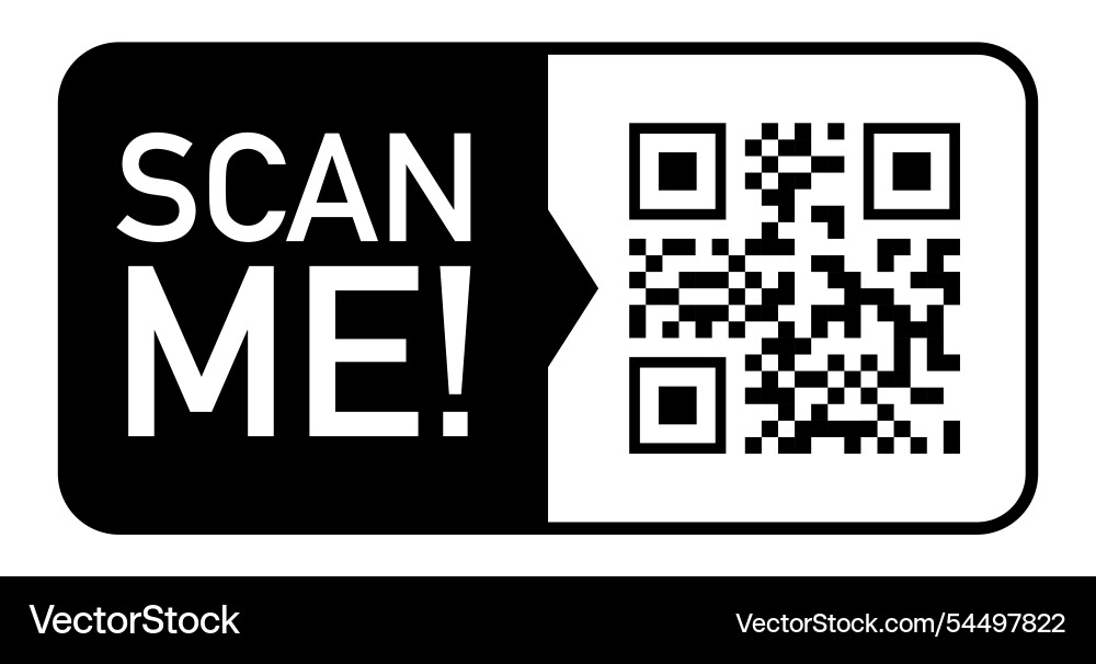 Qr code scan icon black color Qr code scan icon black color vector image
