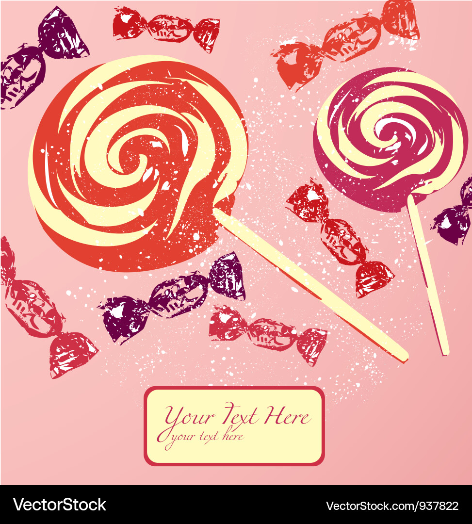 Retro Candy Pattern Vector Image