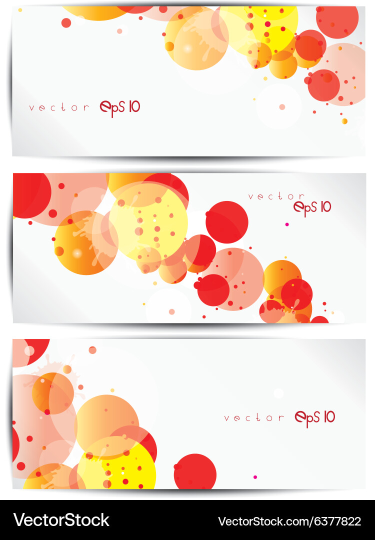 Set of abstract colorful web headers and cards vector image