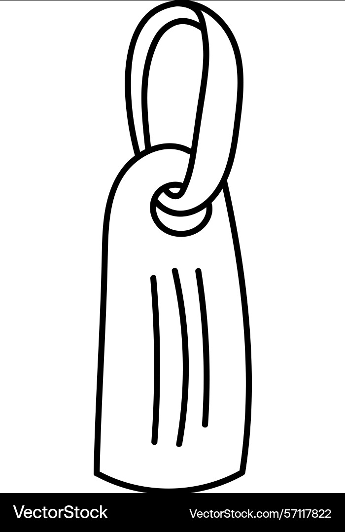 Tag with handle sketch Vector Image