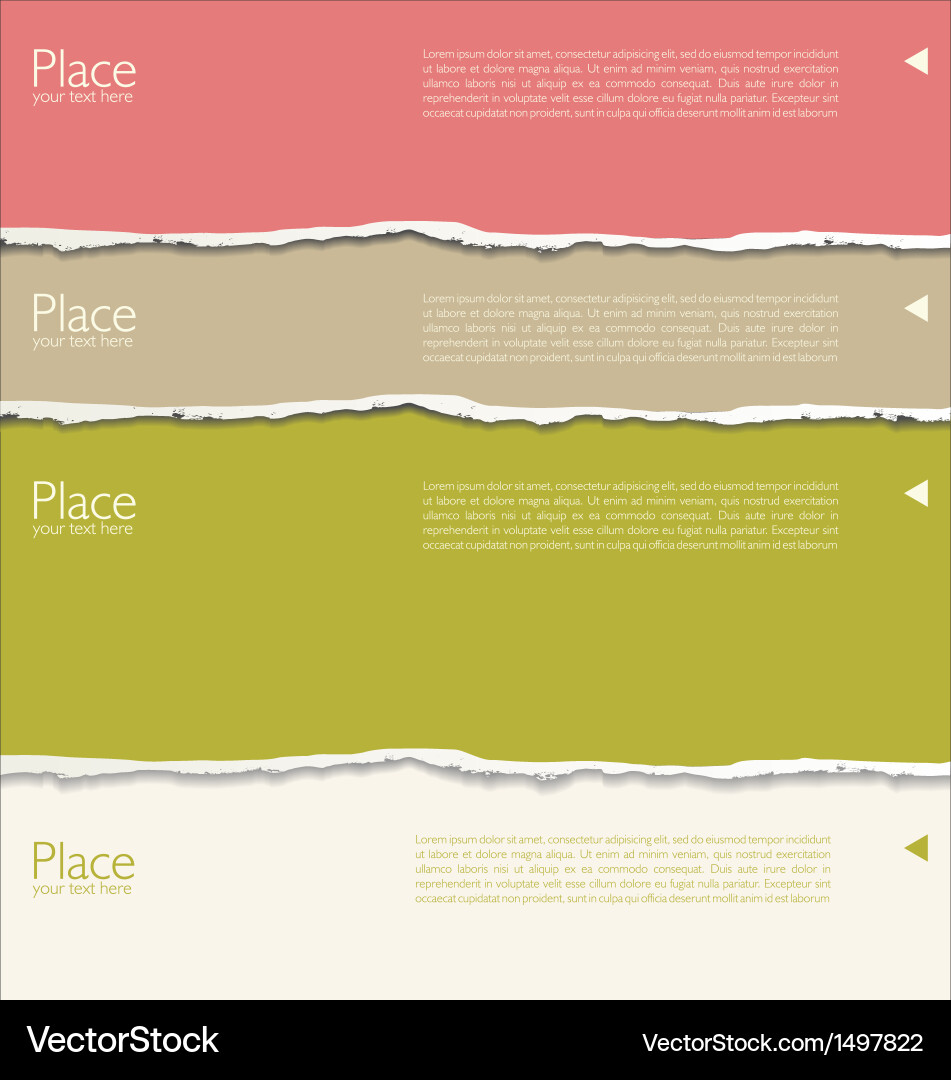 Torn paper background with space for text vector image