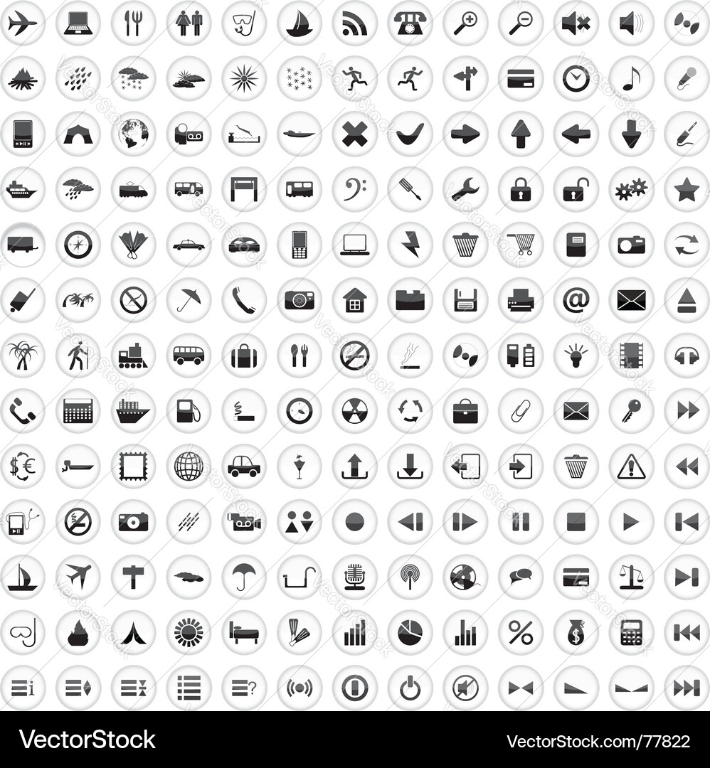 Web Icon Set - Digital Elements vector image