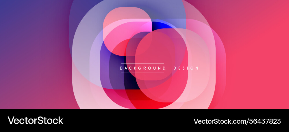 Abstract colorful circles overlap gradient shades Vector Image