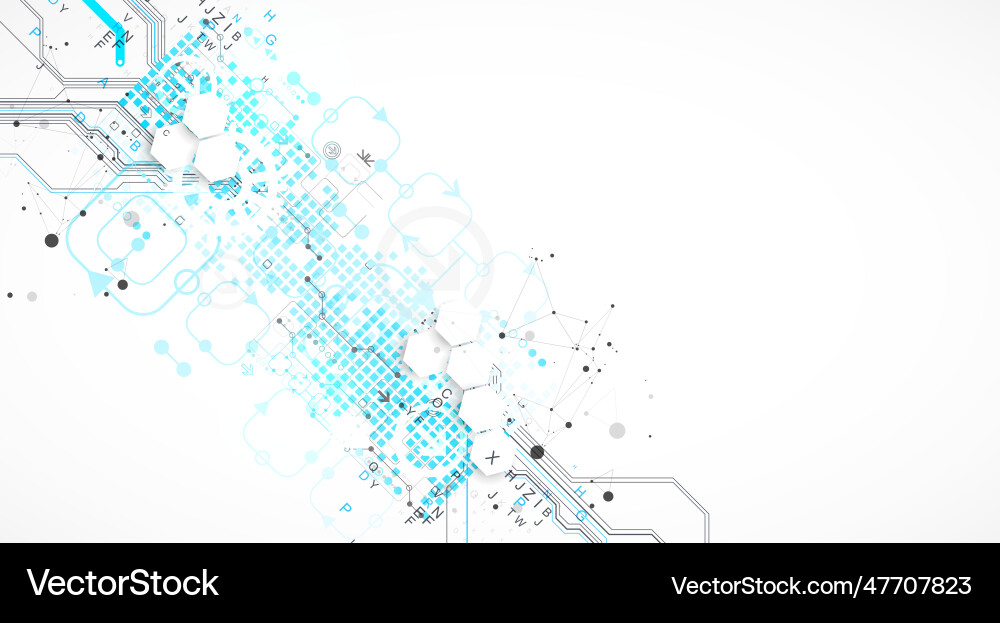 Abstract Tech Circuit Background vector image