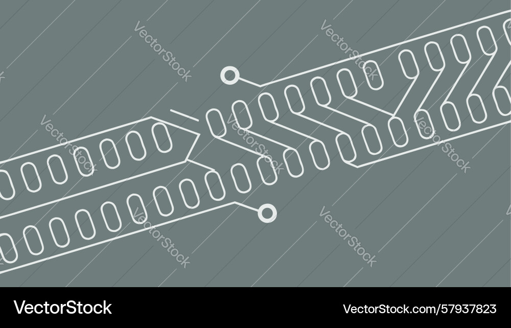 Binary Code Data Stream Vector Image