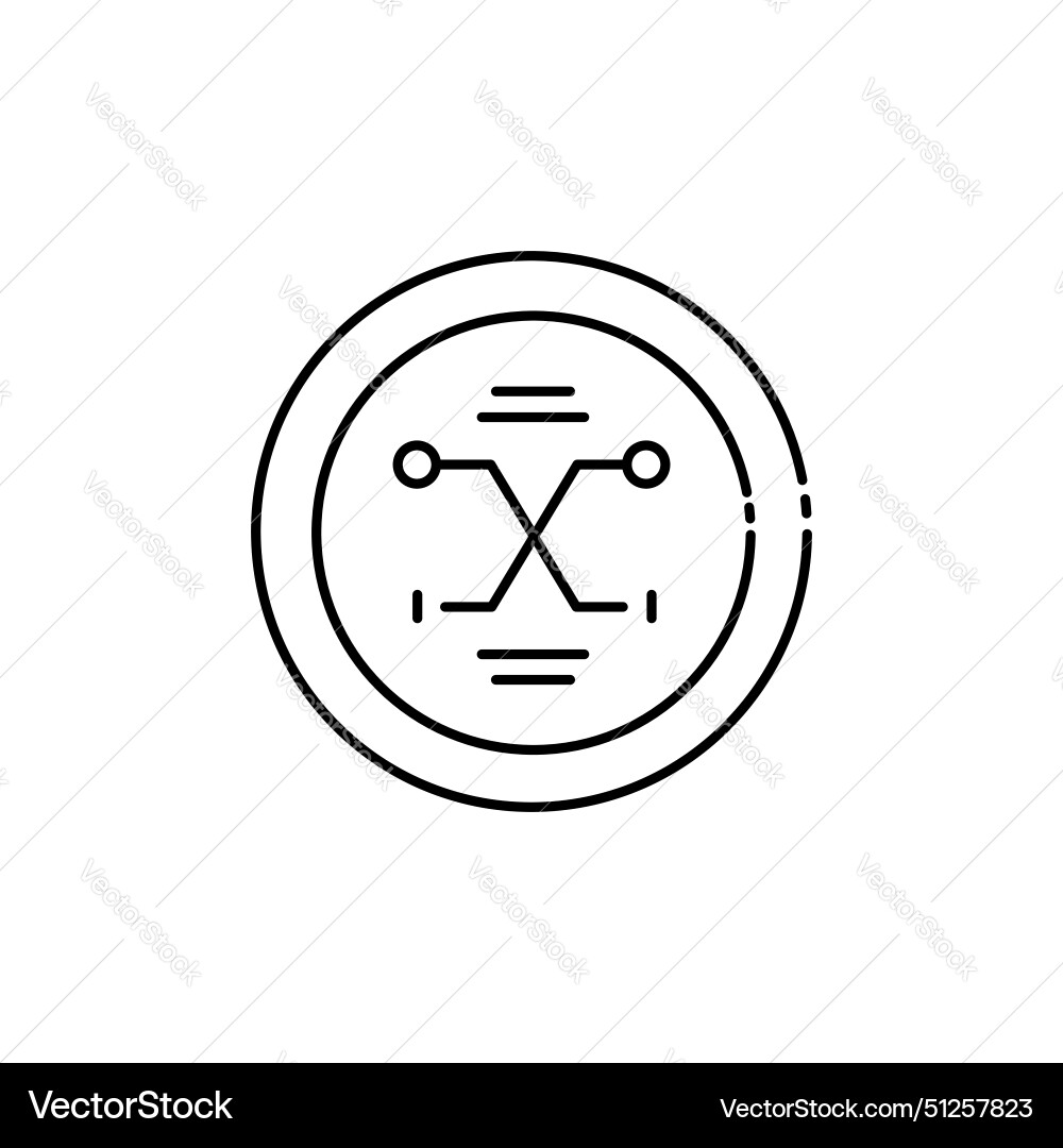 Fuzzy logic systems icon design vector image