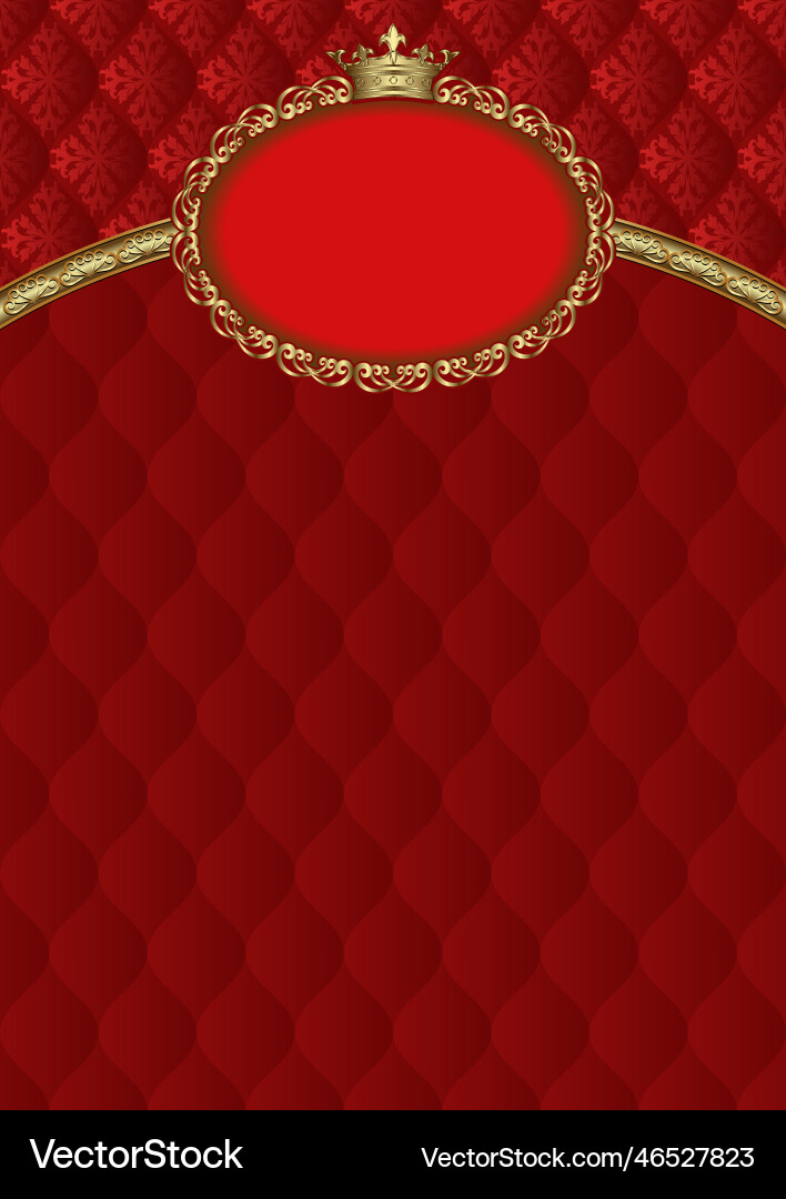 Royal Red Frame Background Royalty Free Vector Image