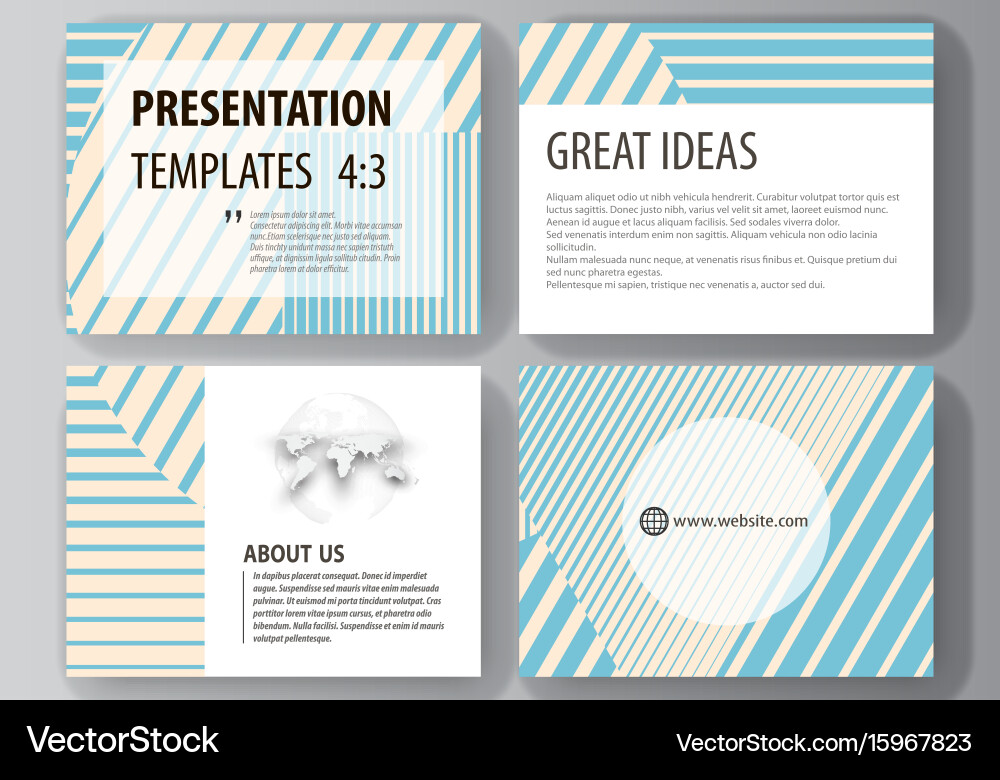 Set of business templates for presentation slides Vector Image
