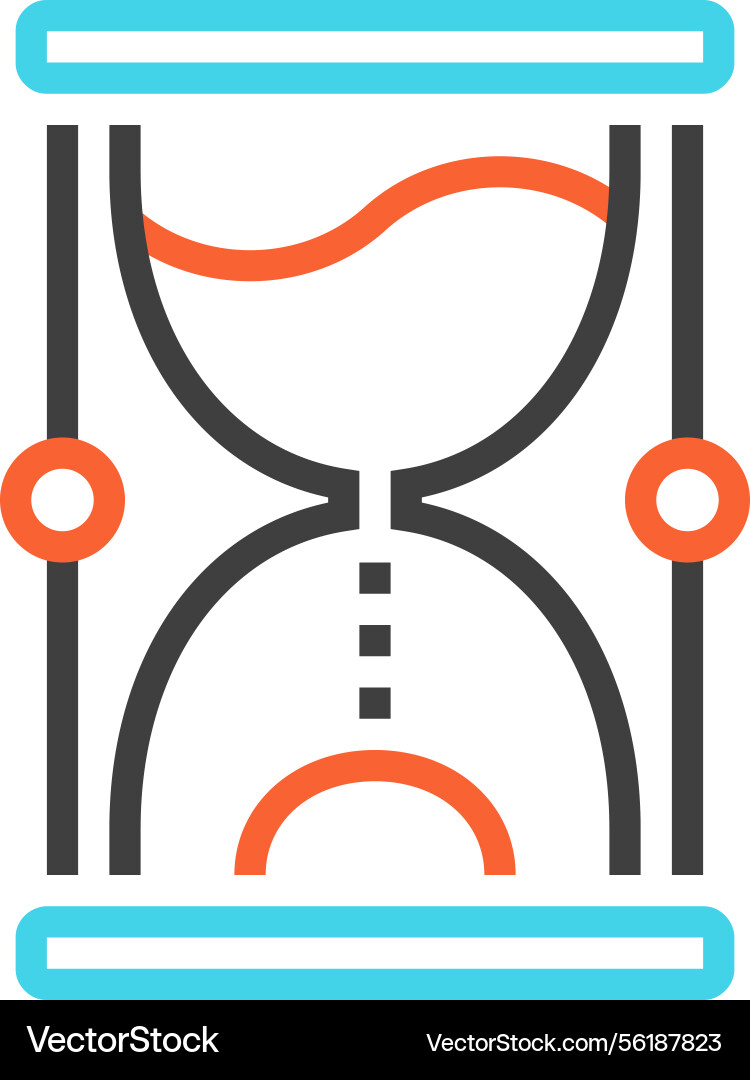 Time efficiency flat line web icon concept Time efficiency flat line web icon concept vector image
