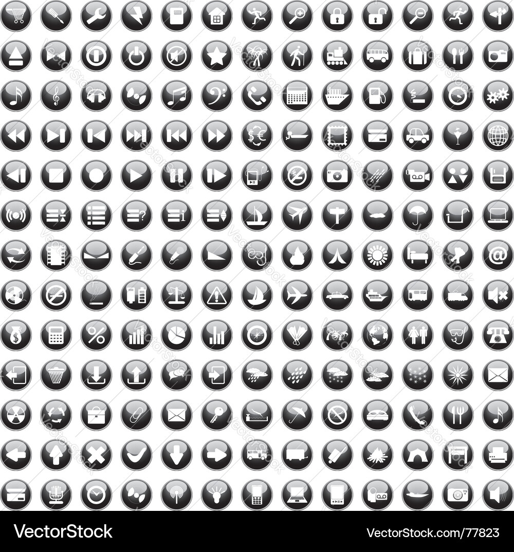 Web icons set vector image