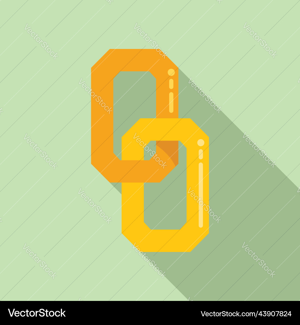 Chain link icon flat computer button Chain link icon flat computer button vector image