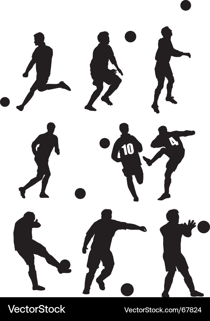 Footballer Silhouette vector image