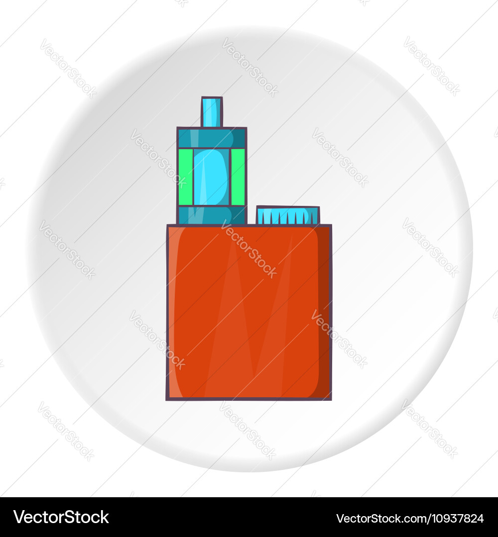Mod and clearomizer in kit icon cartoon style Vector Image