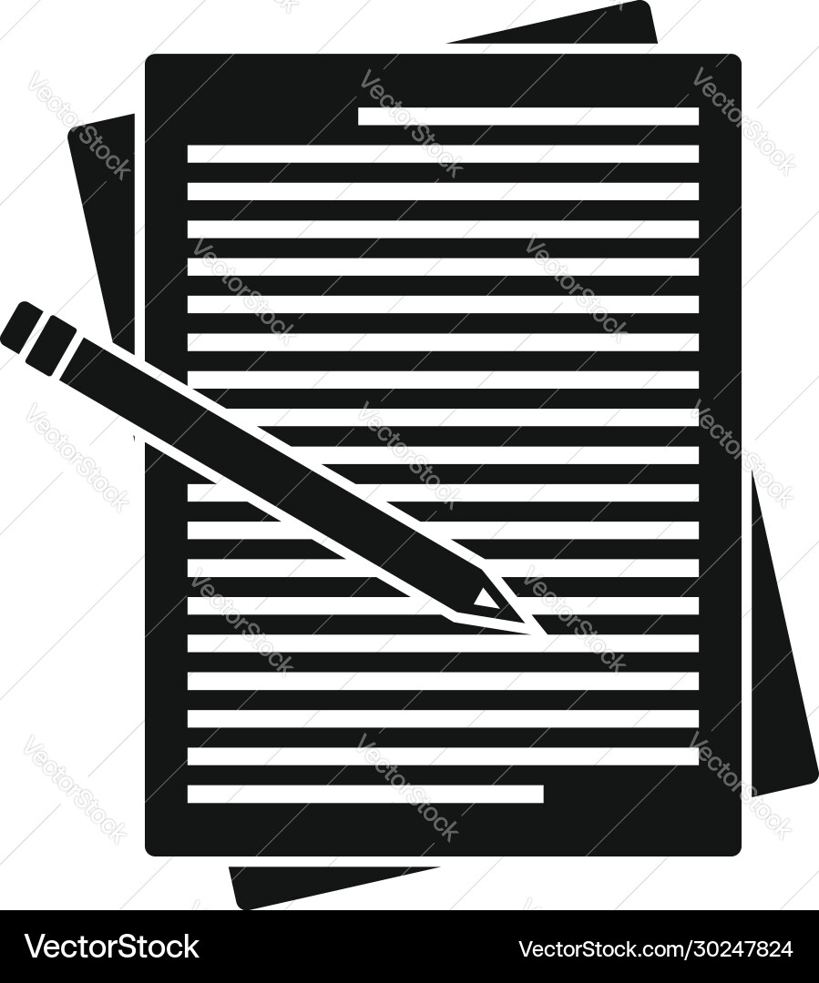 Paper editor icon simple style Paper editor icon simple style vector image