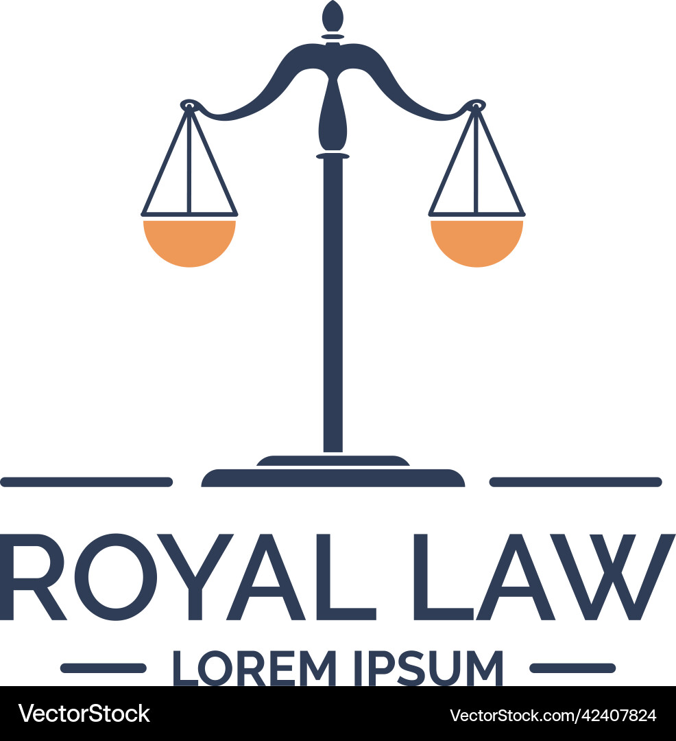 Royal law judiciary service and assistance logo Royal law judiciary service and assistance logo vector image